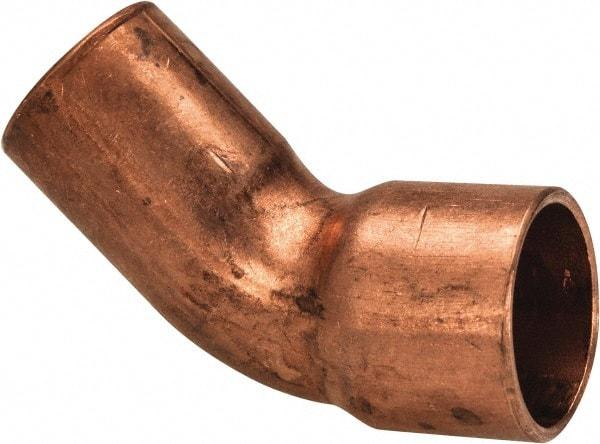 Mueller Industries - 3/8" Wrot Copper Pipe 45° Elbow - FTG x C, Solder Joint - Apex Tool & Supply