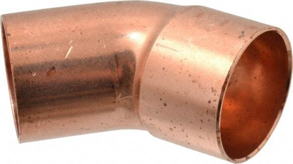 Mueller Industries - 1-1/2" Wrot Copper Pipe 45° Elbow - FTG x C, Solder Joint - Apex Tool & Supply