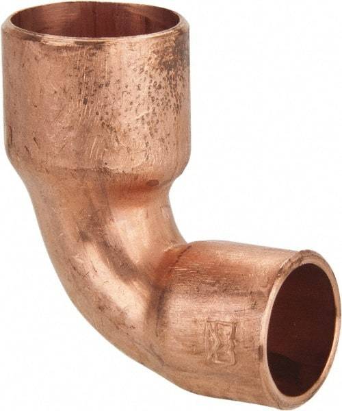 Mueller Industries - 1/2 x 3/8" Wrot Copper Pipe 90° Close Rough Elbow - C x C, Solder Joint - Apex Tool & Supply