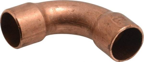 Mueller Industries - 3/8" Wrot Copper Pipe 90° Long Radius Elbow - C x C, Solder Joint - Apex Tool & Supply