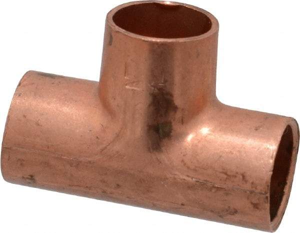 Mueller Industries - 1/4" Wrot Copper Pipe Tee - C x C x C, Solder Joint - Apex Tool & Supply