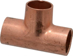 Mueller Industries - 1/4" Wrot Copper Pipe Tee - C x C x C, Solder Joint - Apex Tool & Supply