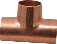 Mueller Industries - 1-1/4" Wrot Copper Pipe Tee - C x C x C, Solder Joint - Apex Tool & Supply
