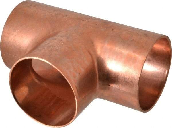 Mueller Industries - 2-1/2" Wrot Copper Pipe Tee - C x C x C, Solder Joint - Apex Tool & Supply
