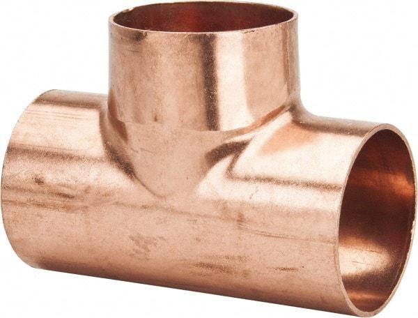 Mueller Industries - 3" Wrot Copper Pipe Tee - C x C x C, Solder Joint - Apex Tool & Supply