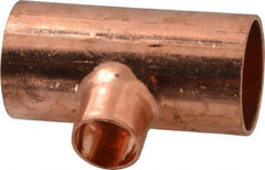 Mueller Industries - 1 x 1 x 1/2" Wrot Copper Pipe Tee - C x C x C, Solder Joint - Apex Tool & Supply