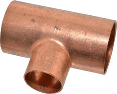 Mueller Industries - 1-1/2 x 1-1/2 x 1" Wrot Copper Pipe Tee - C x C x C, Solder Joint - Apex Tool & Supply