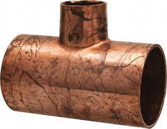 Mueller Industries - 1-1/2 x 1-1/2 x 3/4" Wrot Copper Pipe Tee - C x C x C, Solder Joint - Apex Tool & Supply