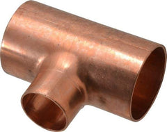 Mueller Industries - 2 x 2 x 1-1/4" Wrot Copper Pipe Tee - C x C x C, Solder Joint - Apex Tool & Supply