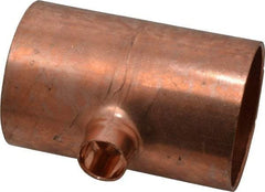 Mueller Industries - 2 x 2 x 1/2" Wrot Copper Pipe Tee - C x C x C, Solder Joint - Apex Tool & Supply