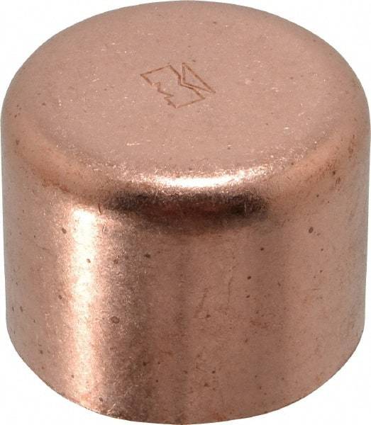 Mueller Industries - 1-1/2" Wrot Copper Pipe Tube Cap - C, Solder Joint - Apex Tool & Supply