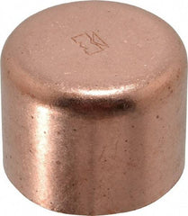 Mueller Industries - 1-1/2" Wrot Copper Pipe Tube Cap - C, Solder Joint - Apex Tool & Supply