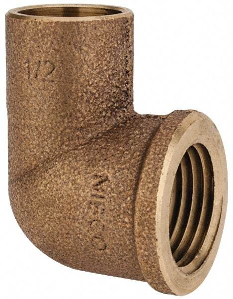 Mueller Industries - 1" Cast Copper Pipe 90° Elbow - C x F, Solder Joint - Apex Tool & Supply