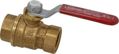 Legend Valve - 1/2" Pipe, Full Port, Brass Standard Ball Valve - Inline - One Way Flow, FNPT x FNPT Ends, Lever Handle, 600 WOG, 150 WSP - Apex Tool & Supply