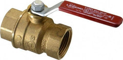 Legend Valve - 1" Pipe, Full Port, Brass Standard Ball Valve - Inline - One Way Flow, FNPT x FNPT Ends, Lever Handle, 600 WOG, 150 WSP - Apex Tool & Supply