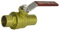 Legend Valve - 2-1/2" Pipe, Full Port, Brass Standard Ball Valve - Inline - One Way Flow, Soldered x Soldered Ends, Lever Handle, 400 WOG, 150 WSP - Apex Tool & Supply