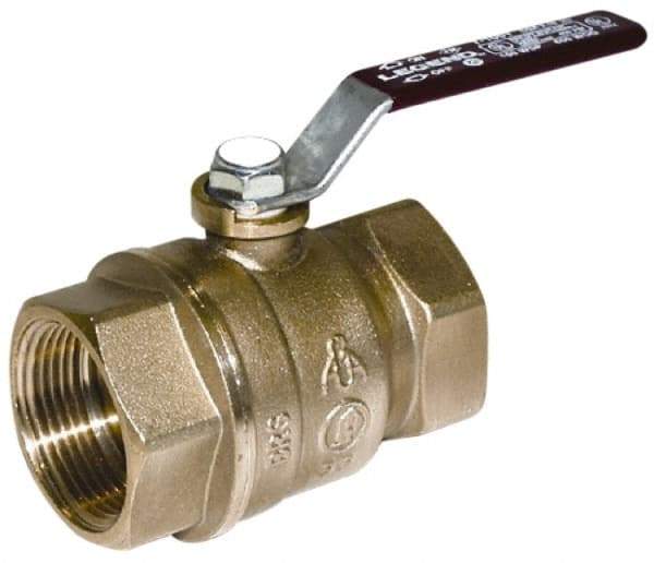 Legend Valve - 4" Pipe, Full Port, Brass Standard Ball Valve - Inline - One Way Flow, FNPT x FNPT Ends, Lever Handle, 400 WOG, 150 WSP - Apex Tool & Supply