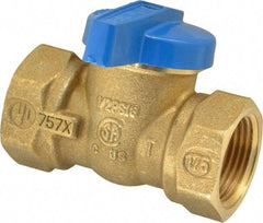 Legend Valve - 3/4" Pipe, Brass, Straight without Side Tap, Gas Ball Valve - 175 psi WOG Rating, Wedge Handle, FNPT x FNPT End Connections, 1 Piece - Apex Tool & Supply