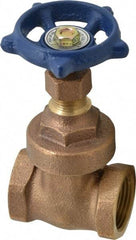 Legend Valve - 3/4" Pipe, Threaded Bronze Solid Wedge Stem Gate Valve - 200 WOG, 125 WSP, Screw Over Bonnet - Apex Tool & Supply