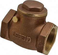 Legend Valve - 1-1/4" Brass Check Valve - Inline, FNPT x FNPT, 200 WOG - Apex Tool & Supply