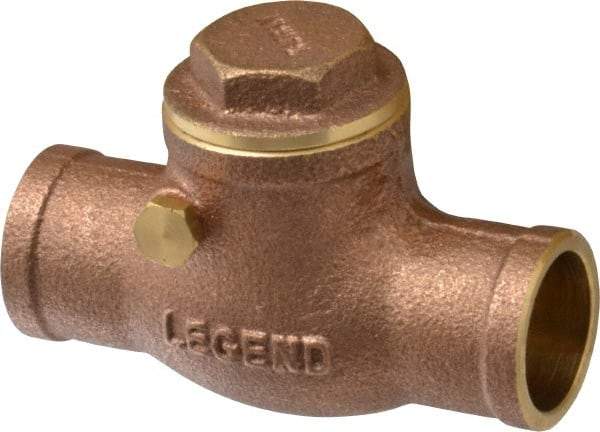 Legend Valve - 3/4" Brass Check Valve - Soldered x Soldered, 200 WOG - Apex Tool & Supply