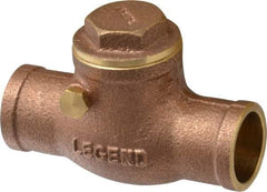 Legend Valve - 3/4" Brass Check Valve - Soldered x Soldered, 200 WOG - Apex Tool & Supply