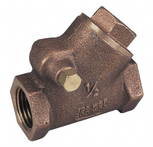 Legend Valve - 1/2" Bronze Check Valve - Y-Pattern, FNPT x FNPT, 300 WOG - Apex Tool & Supply