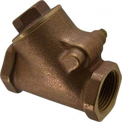 Legend Valve - 1" Bronze Check Valve - Y-Pattern, FNPT x FNPT, 300 WOG - Apex Tool & Supply