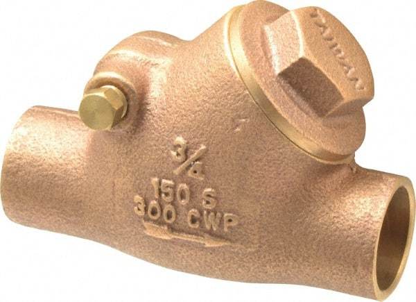 Legend Valve - 3/4" Bronze Check Valve - Y-Pattern, Soldered x Soldered, 300 WOG - Apex Tool & Supply