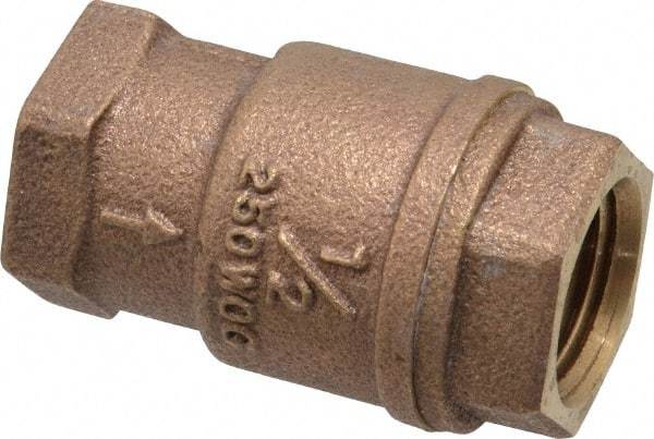 Legend Valve - 1/2" Bronze Check Valve - Inline, FNPT x FNPT, 250 WOG - Apex Tool & Supply