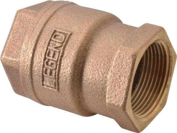 Legend Valve - 1-1/4" Bronze Check Valve - Inline, FNPT x FNPT, 250 WOG - Apex Tool & Supply