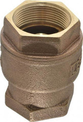 Legend Valve - 1-1/2" Bronze Check Valve - Inline, FNPT x FNPT, 250 WOG - Apex Tool & Supply