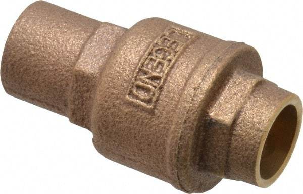 Legend Valve - 1/2" Bronze Check Valve - Inline, Soldered x Soldered, 250 WOG - Apex Tool & Supply