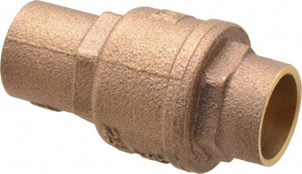Legend Valve - 3/4" Bronze Check Valve - Inline, Soldered x Soldered, 250 WOG - Apex Tool & Supply