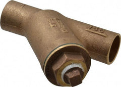 Legend Valve - 1" Pipe, Solder Ends, Bronze Y-Strainer - 300 psi WOG Rating, 150 psi WSP Rating - Apex Tool & Supply