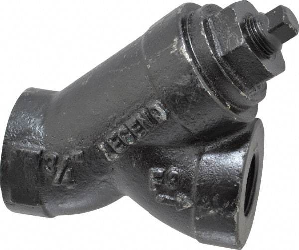 Legend Valve - 3/4" Pipe, FNPT Ends, Cast Iron Y-Strainer - 500 psi WOG Rating, 250 psi WSP Rating - Apex Tool & Supply