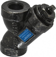 Legend Valve - 1" Pipe, FNPT Ends, Cast Iron Y-Strainer - 500 psi WOG Rating, 250 psi WSP Rating - Apex Tool & Supply