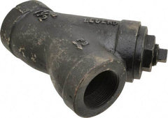 Legend Valve - 1-1/2" Pipe, FNPT Ends, Cast Iron Y-Strainer - 500 psi WOG Rating, 250 psi WSP Rating - Apex Tool & Supply