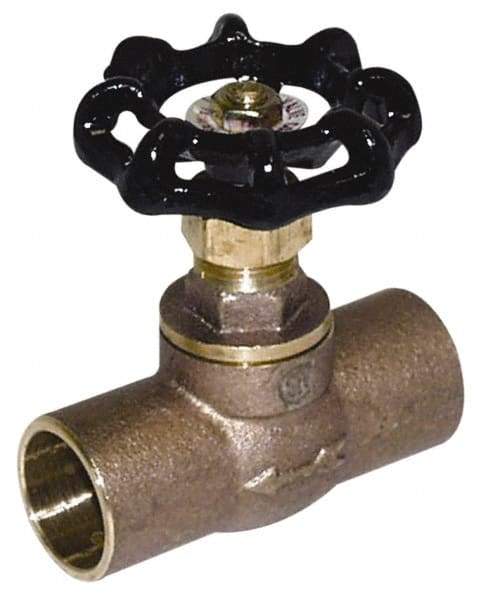 Legend Valve - 1/2" Pipe, 125 psi WOG Rating, Lead Free Brass, Stop Valve - Handwheel Handle, FNPT x FNPT End Connections - Apex Tool & Supply