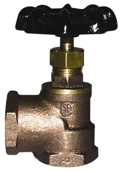 Legend Valve - 3/4" Pipe, 125 psi WOG Rating, Lead Free Brass Angle, Stop Valve - Handwheel Handle, FNPT x FNPT End Connections - Apex Tool & Supply