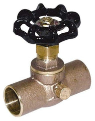 Legend Valve - 1/2" Pipe, 125 psi WOG Rating, Lead Free Brass Stop & Waste Valve - Handwheel Handle, C x C Sweat End Connections - Apex Tool & Supply
