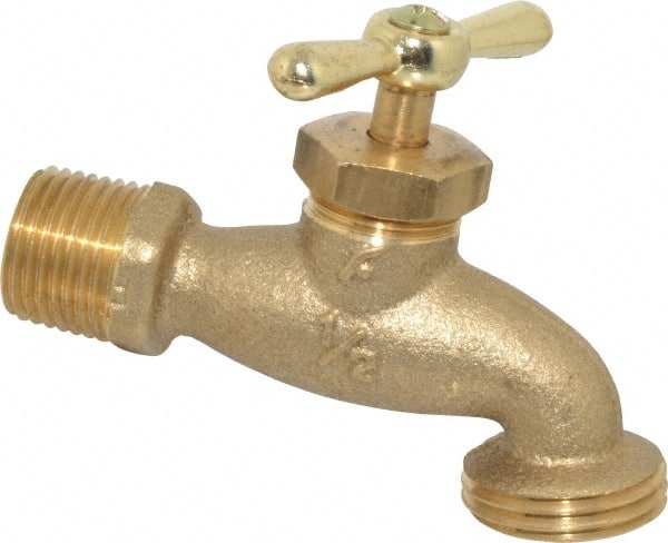 Legend Valve - 1/2 Inch Pipe, 125 psi WOG Rating, Brass Hose Bibb, Stop Valve - Apex Tool & Supply