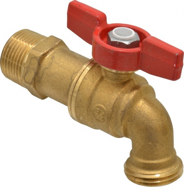 Legend Valve - 3/4 Inch Pipe, 125 psi WOG Rating, Brass Hose Bibb, Stop Valve - Apex Tool & Supply