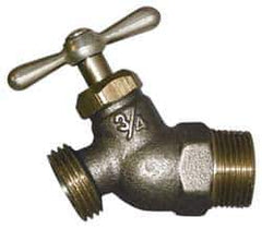 Legend Valve - 3/4" Pipe, 125 psi WOG Rating, Lead Free Brass Hose Bibb, Stop Valve - Tee Handle, MNPT x GHT End Connections - Apex Tool & Supply