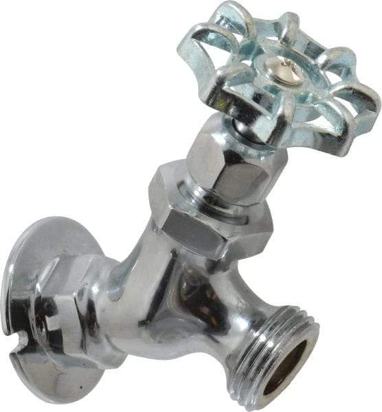 Legend Valve - 1/2" Pipe, Chrome Plated Brass Sillcock - Handwheel Handle, FNPT x GHT End Connections, 125 psi WOG Rating - Apex Tool & Supply
