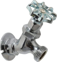 Legend Valve - 1/2" Pipe, Chrome Plated Brass Sillcock - Handwheel Handle, FNPT x GHT End Connections, 125 psi WOG Rating - Apex Tool & Supply