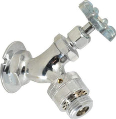 Legend Valve - 3/4" Pipe, Chrome Plated Brass Sillcock with Vacuum Breaker - Handwheel Handle, FNPT x GHT End Connections, 125 psi WOG Rating - Apex Tool & Supply