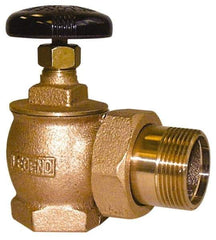 Legend Valve - 2" Pipe, 60 psi WOG Rating, FNPT x Male Union End Connections, Handwheel Steam Angle Radiator Valve - 15 psi Steam Pressure Rating, Bronze - Apex Tool & Supply