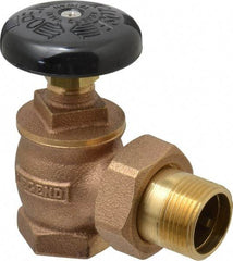 Legend Valve - 1" Pipe, 60 psi WOG Rating, FNPT x Male Union End Connections, Handwheel Steam Angle Radiator Valve - 15 psi Steam Pressure Rating, Bronze - Apex Tool & Supply
