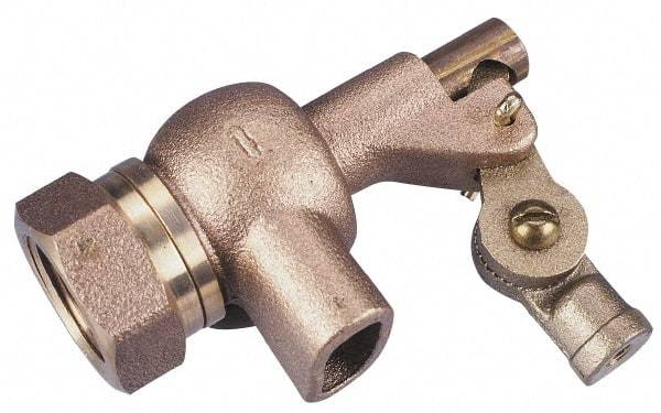 Legend Valve - 1-1/4" Pipe, Bronze, Mechanical Float Valve - 125 psi, NPTF x Plain End Connections - Apex Tool & Supply